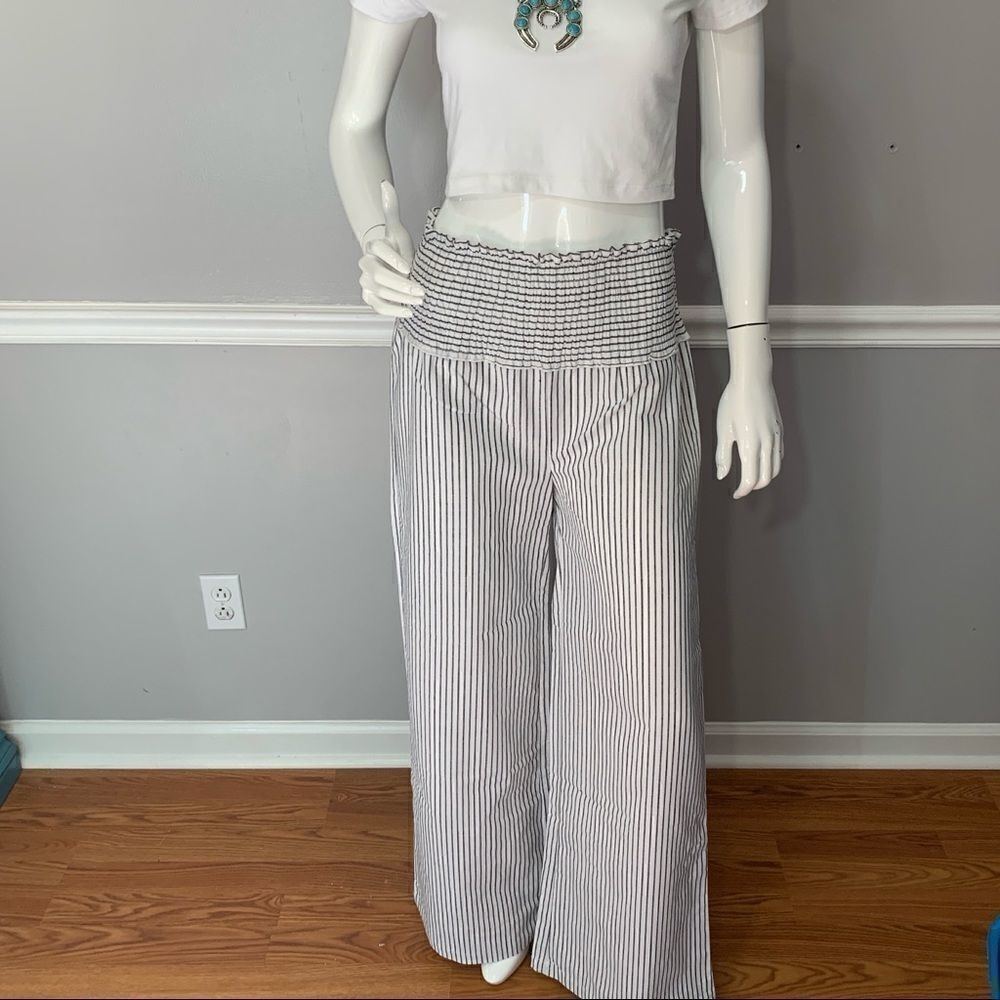 Love Tree wide shirred waistband striped pants - L - Picture 5 of 15